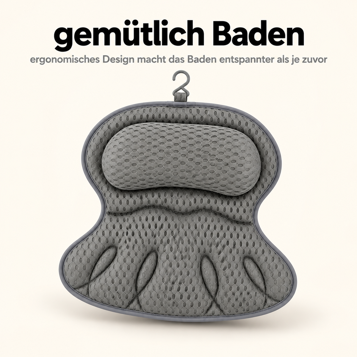 Relaxio – Komfort-Badekissen für Nacken & Rücken